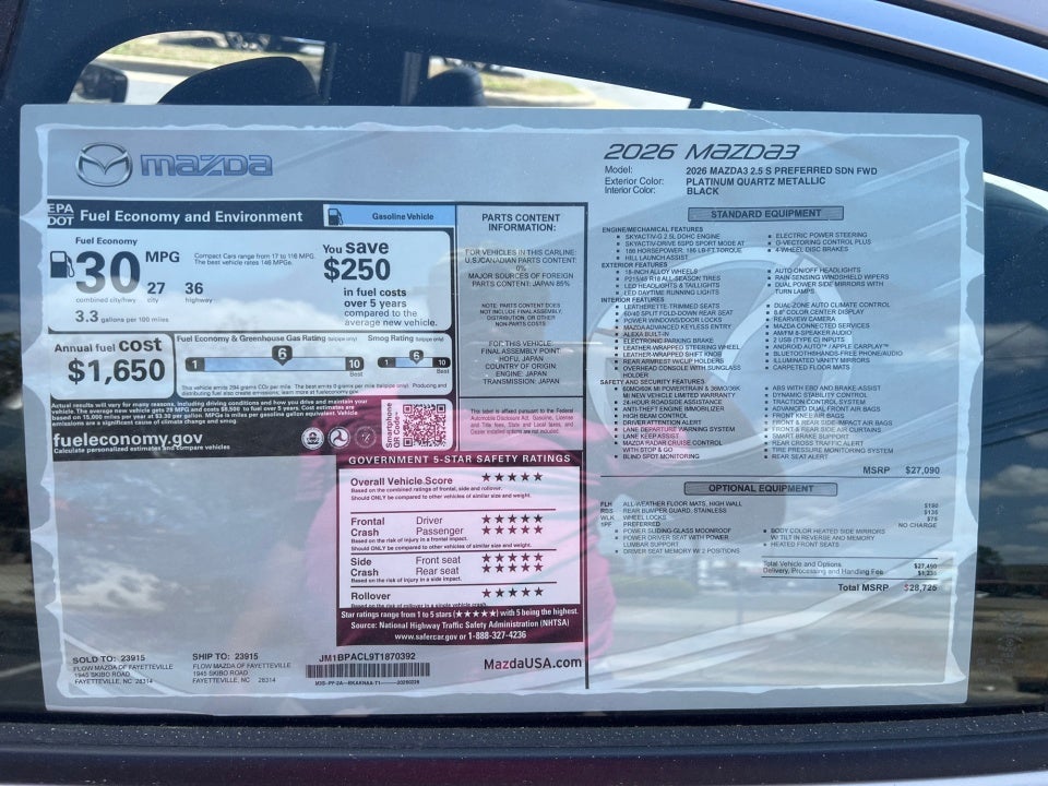 2026 Mazda Mazda3 Sedan 2.5 S Preferred