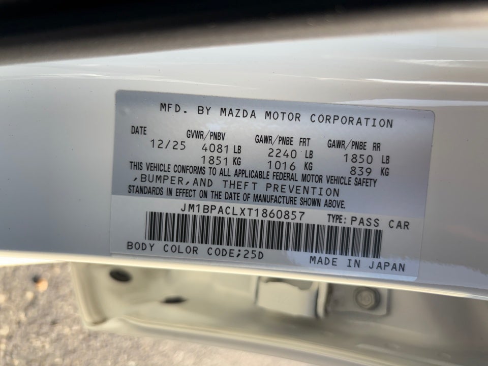 2026 Mazda Mazda3 Sedan 2.5 S Preferred
