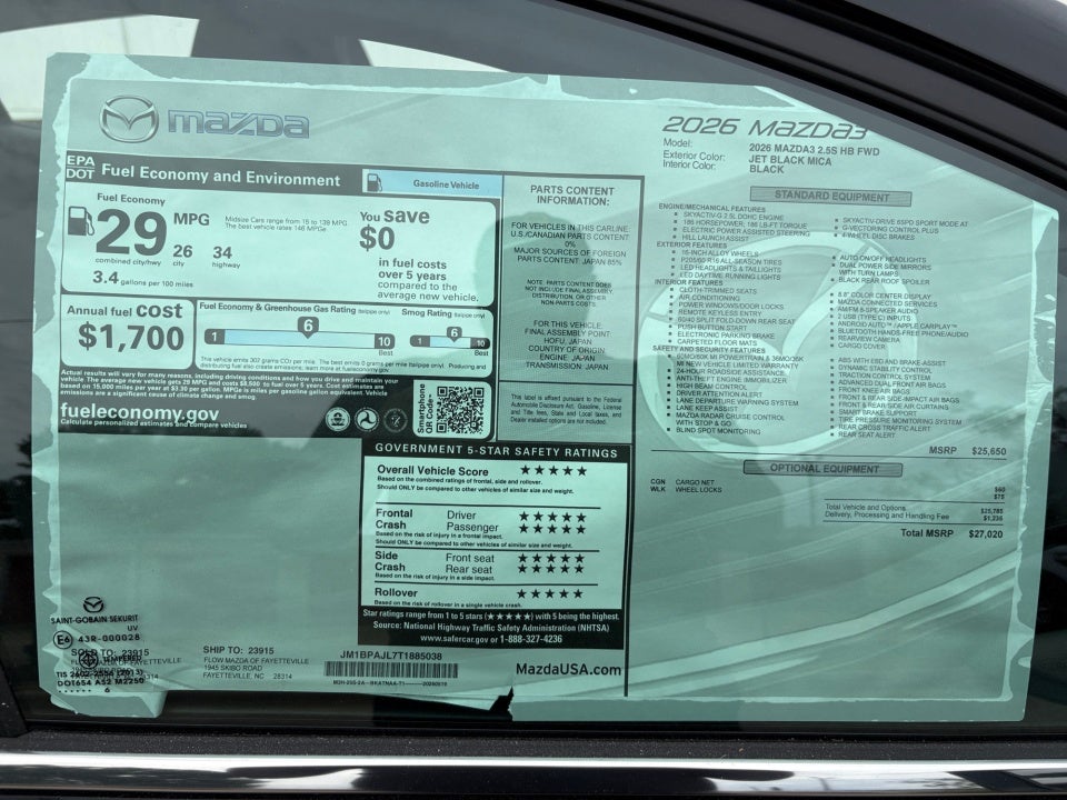 2026 Mazda Mazda3 Hatchback 2.5 S