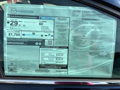 2026 Mazda Mazda3 Hatchback 2.5 S Select Sport