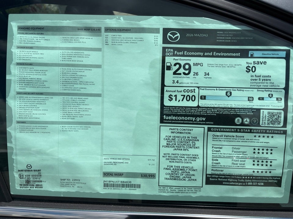 2026 Mazda Mazda3 Hatchback 2.5 S Preferred