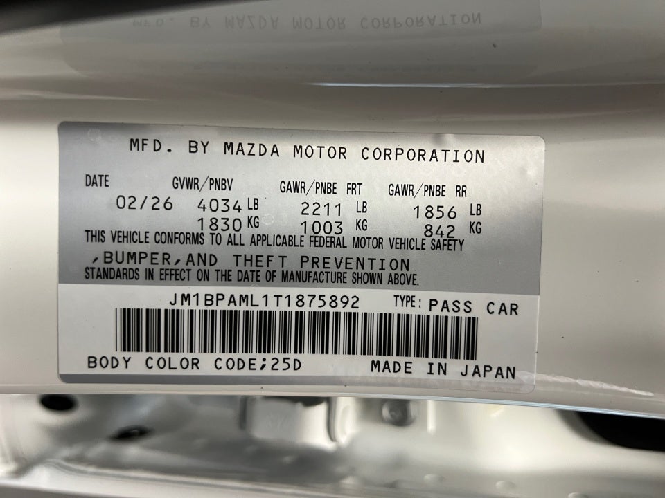 2026 Mazda Mazda3 Hatchback 2.5 S Premium