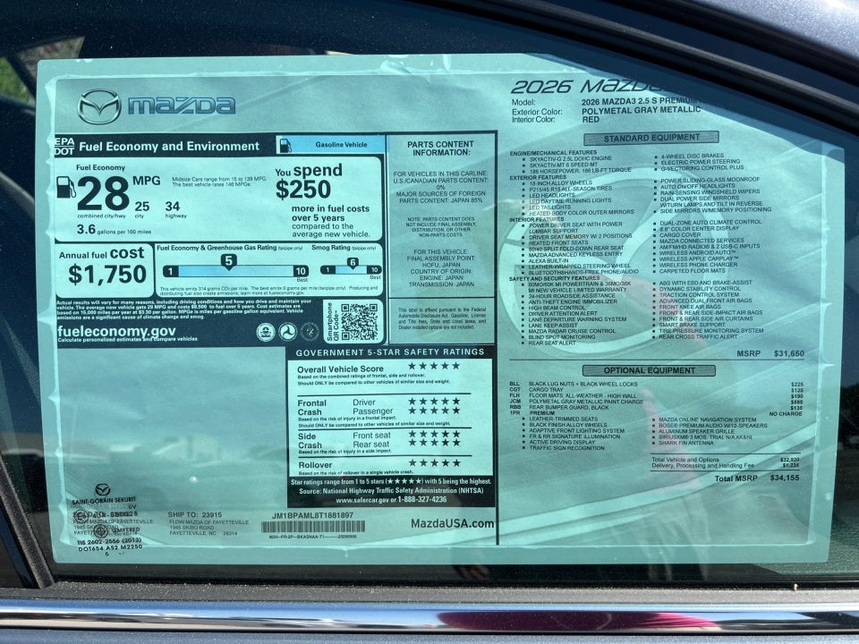 2026 Mazda Mazda3 Hatchback 2.5 S Premium