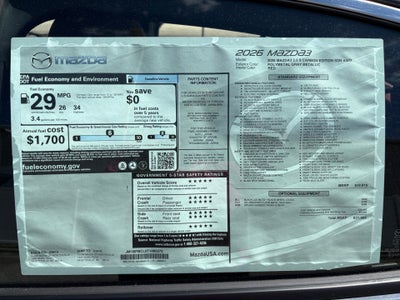 2026 Mazda Mazda3 Sedan 2.5 S Carbon Edition