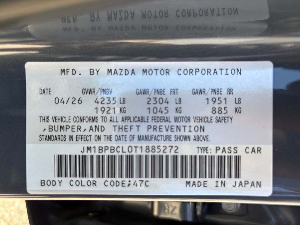 2026 Mazda Mazda3 Sedan 2.5 S Carbon Edition