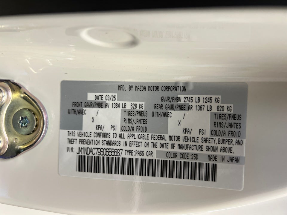 2025 Mazda Mazda MX-5 Miata Club