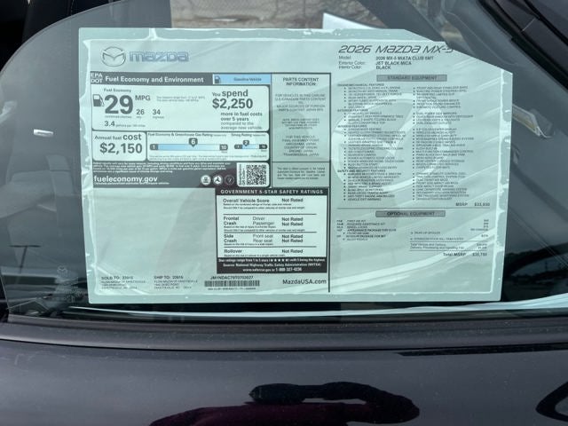 2026 Mazda Mazda MX-5 Miata Club