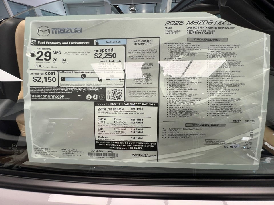 2026 Mazda Mazda MX-5 Miata Grand Touring