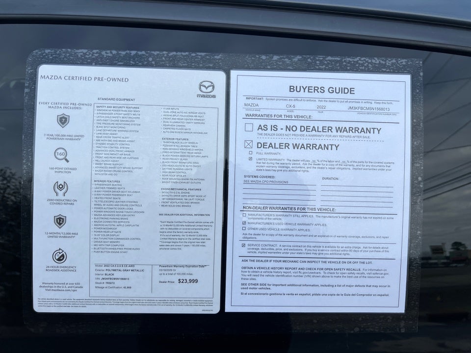 2022 Mazda Mazda CX-5 2.5 S Carbon Edition