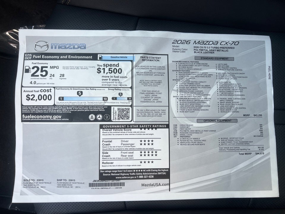 2026 Mazda Mazda CX-70 3.3 Turbo Preferred