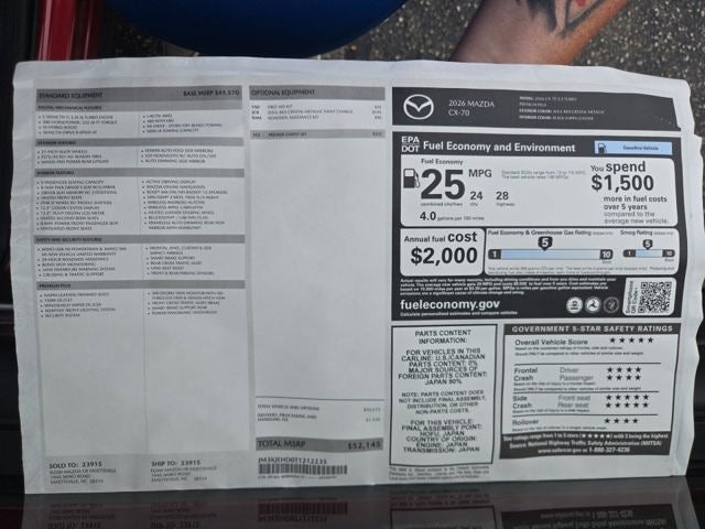 2026 Mazda Mazda CX-70 3.3 Turbo Premium Plus AWD