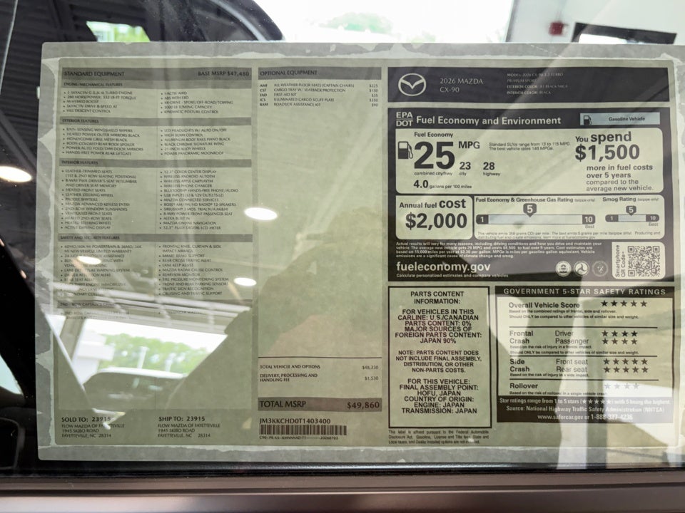 2026 Mazda Mazda CX-90 Premium Sport