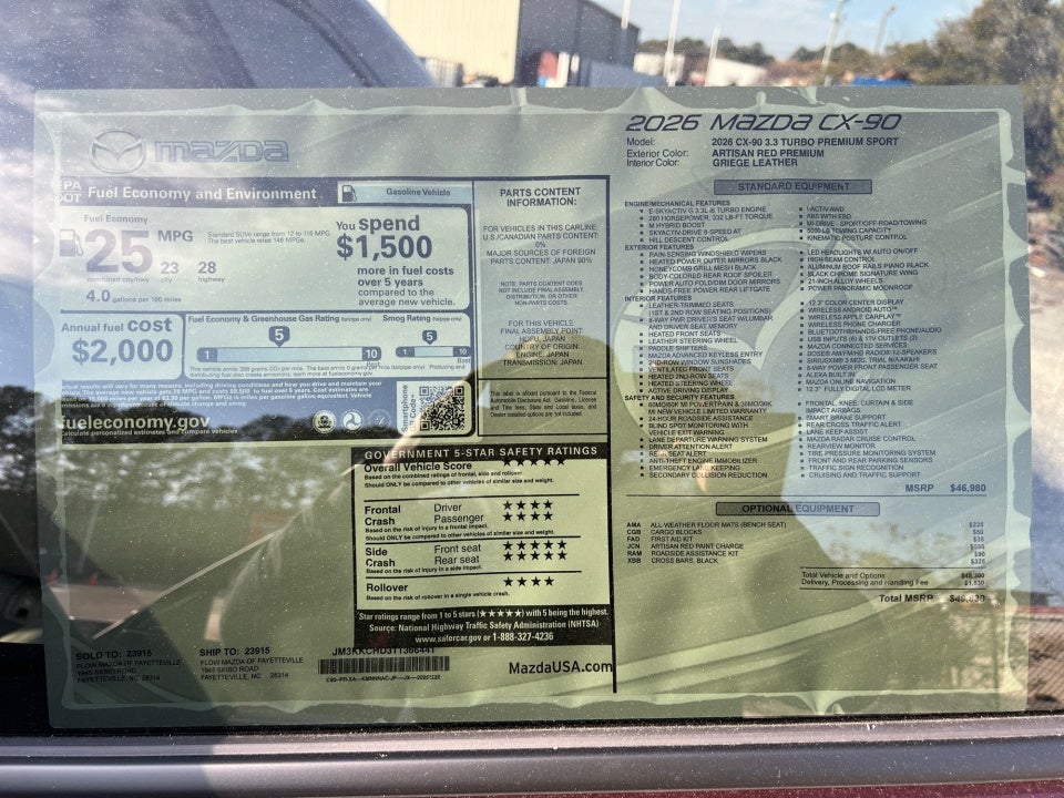 2026 Mazda Mazda CX-90 3.3 Turbo Premium Sport