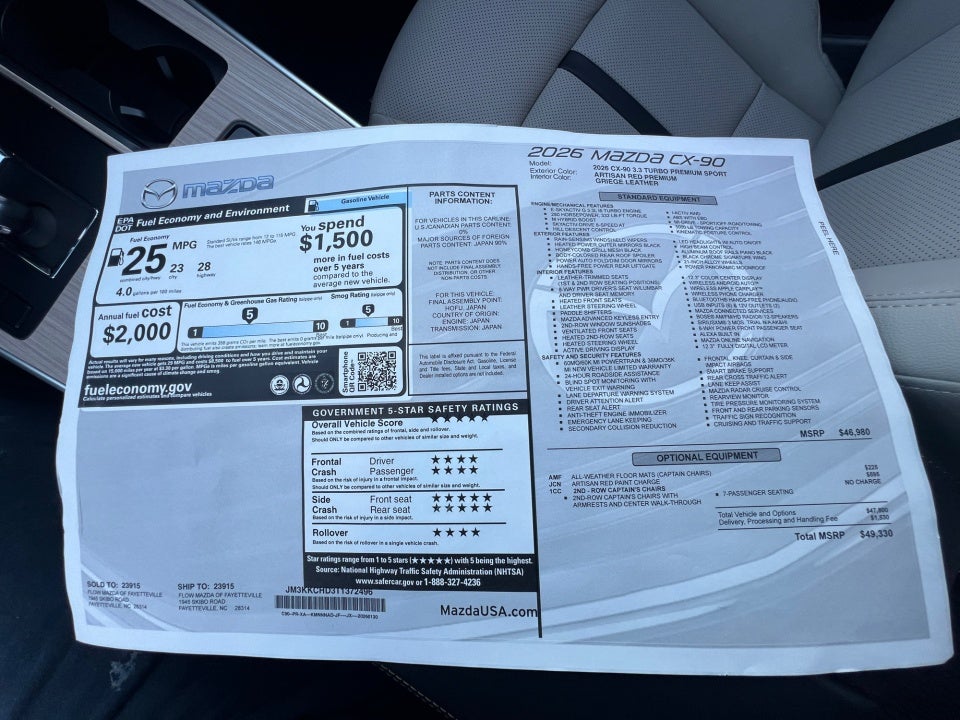 2026 Mazda Mazda CX-90 3.3 Turbo Premium Sport