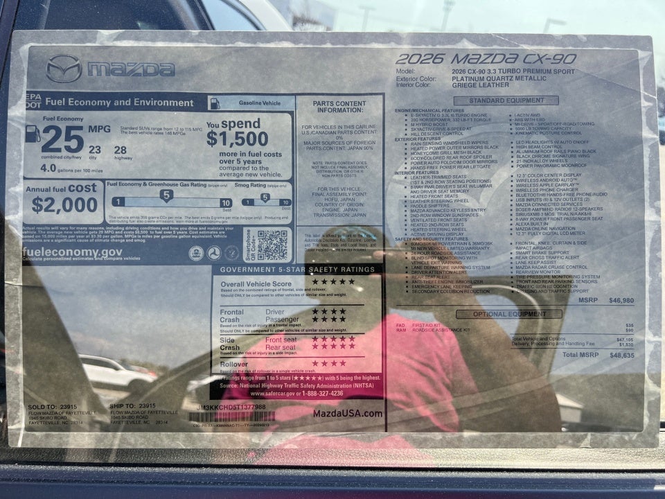 2026 Mazda Mazda CX-90 3.3 Turbo Premium Sport