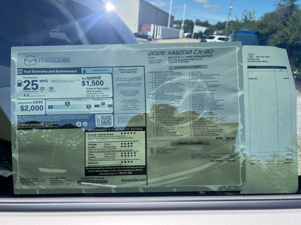 2026 Mazda Mazda CX-90 3.3 Turbo Premium Sport