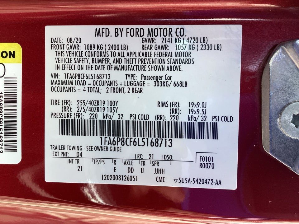 2020 Ford Mustang GT Fastback