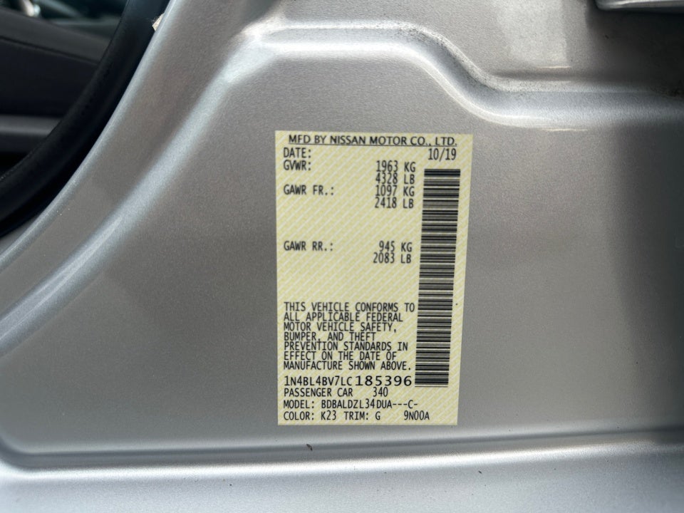 2020 Nissan Altima S FWD