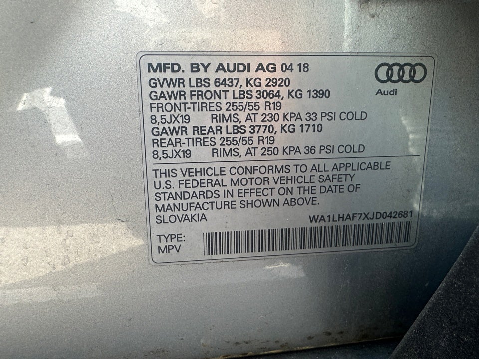 2018 Audi Q7 Premium Plus