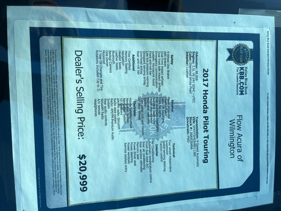 2017 Honda Pilot Touring