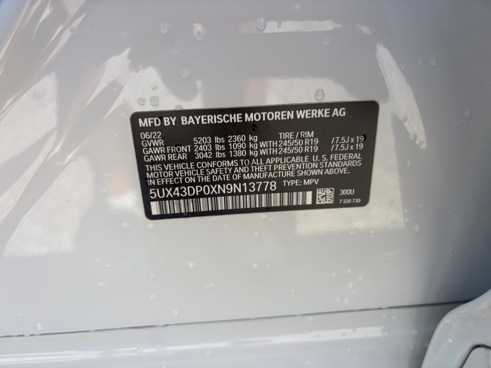 2022 BMW X3 sDrive30i