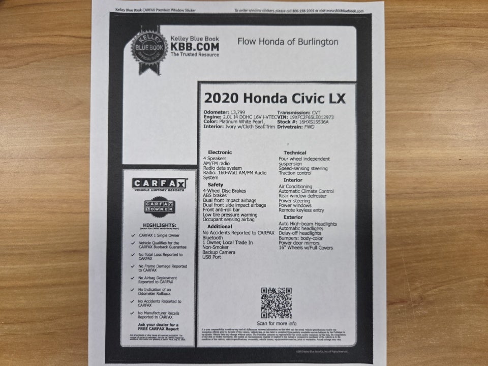 2020 Honda Civic Sedan LX