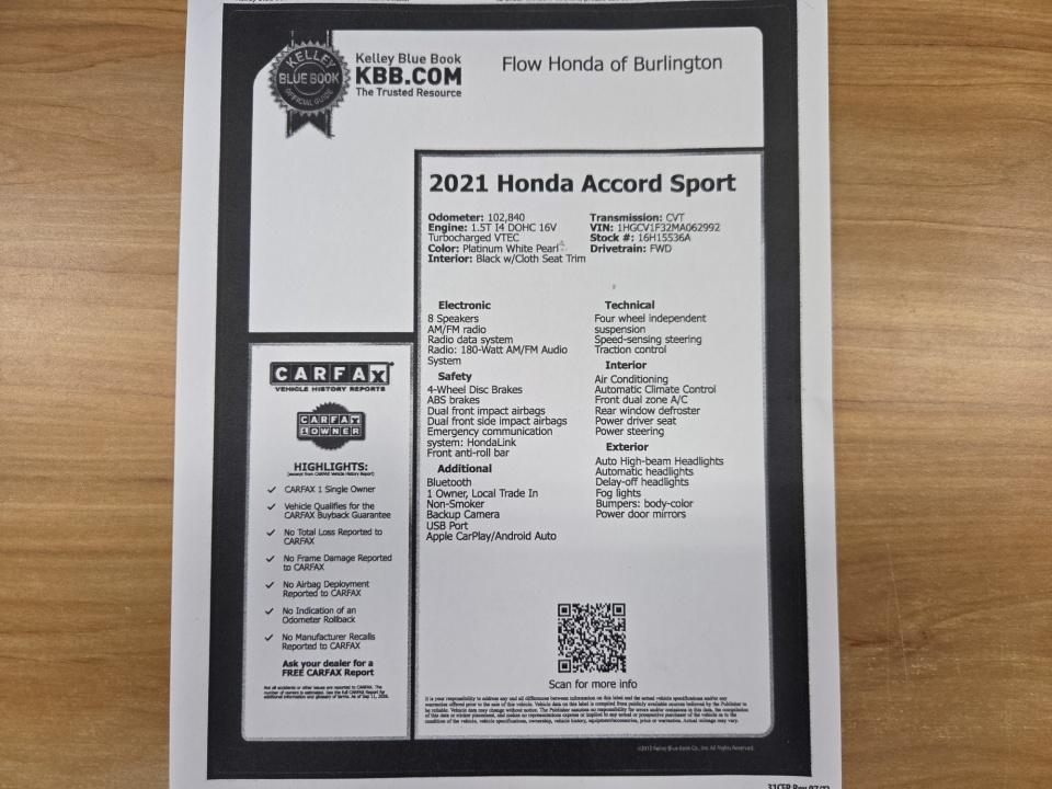 2021 Honda Accord Sport