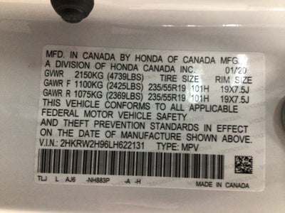 2020 Honda CR-V AWD Touring