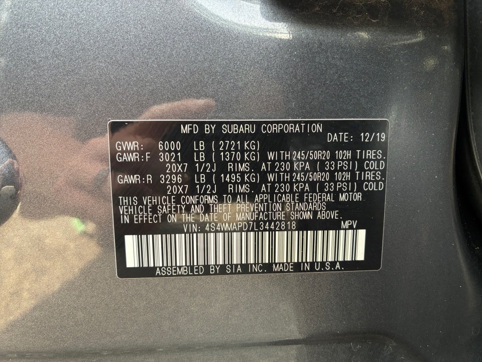 2020 Subaru Ascent Limited