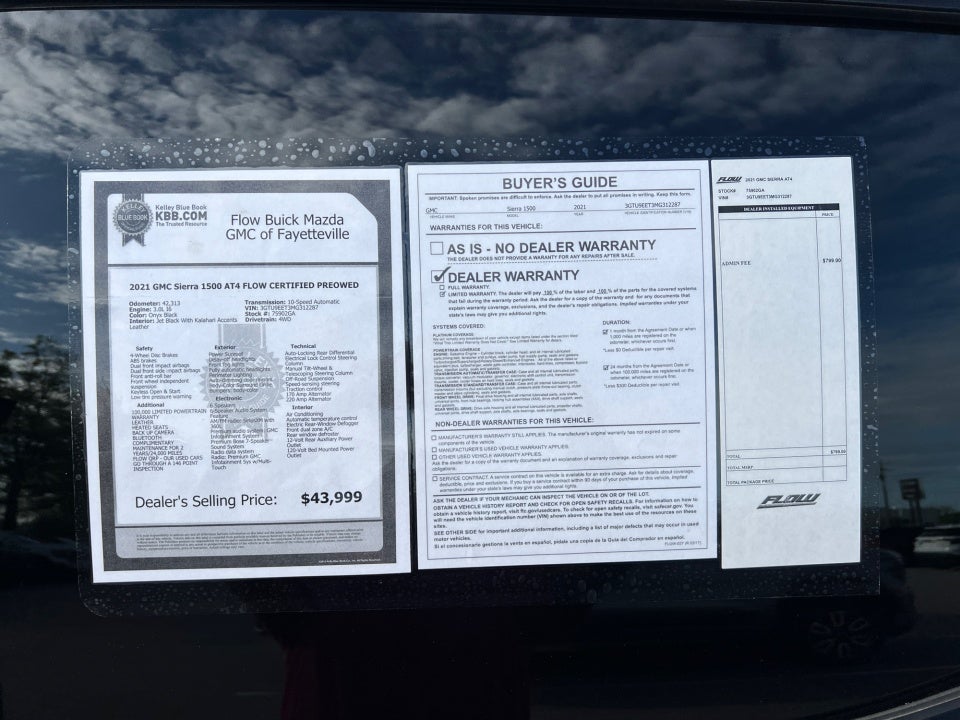 2021 GMC Sierra 1500 4WD Crew Cab Short Box AT4