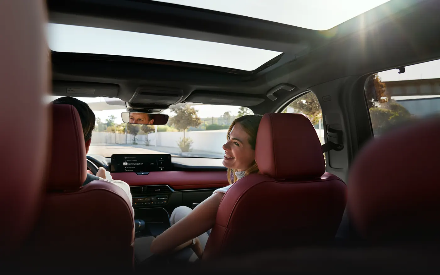 Friends riding in the 2-row 2027 Mazda CX-90 | Flow Mazda of Charlottesville in Charlottesville VA