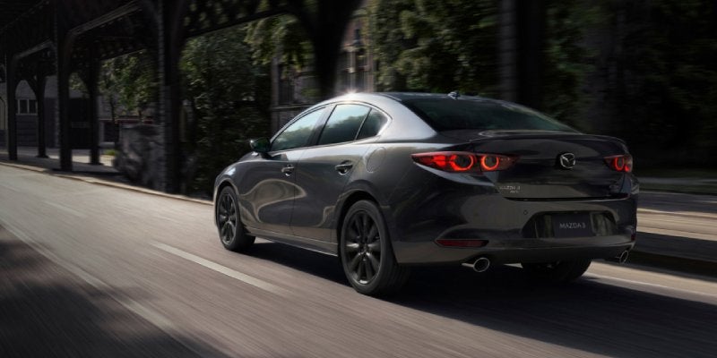 A 2025 Mazda3 on a road