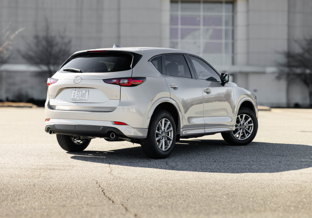 2026 Mazda CX-5 rear exterior view at dealership