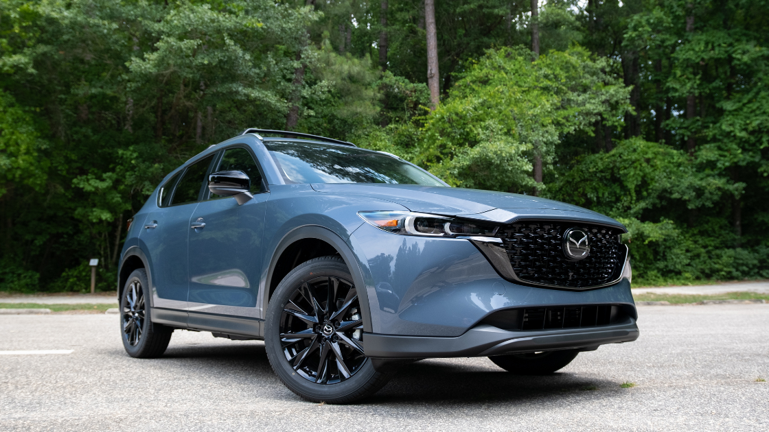 A used Mazda CX-5 parked outdoors near Charlottesville, Virginia, showing the front three-quarter angle.